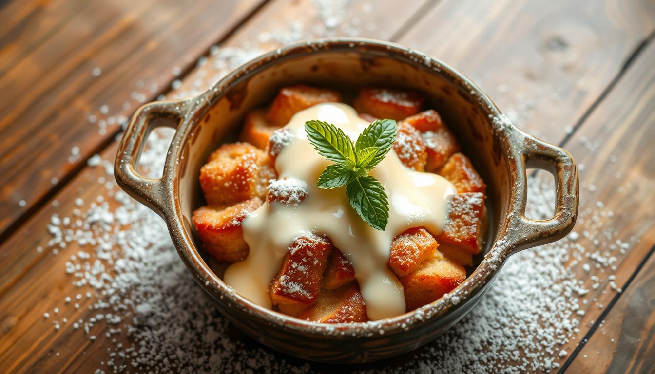 Bread Pudding with Vanilla Sauce