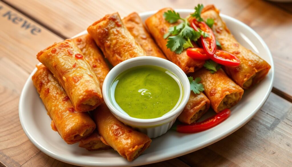 Crab cake egg rolls