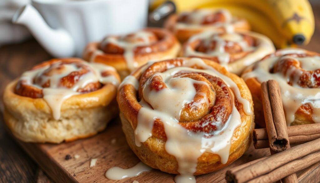 banana bread cinnamon rolls