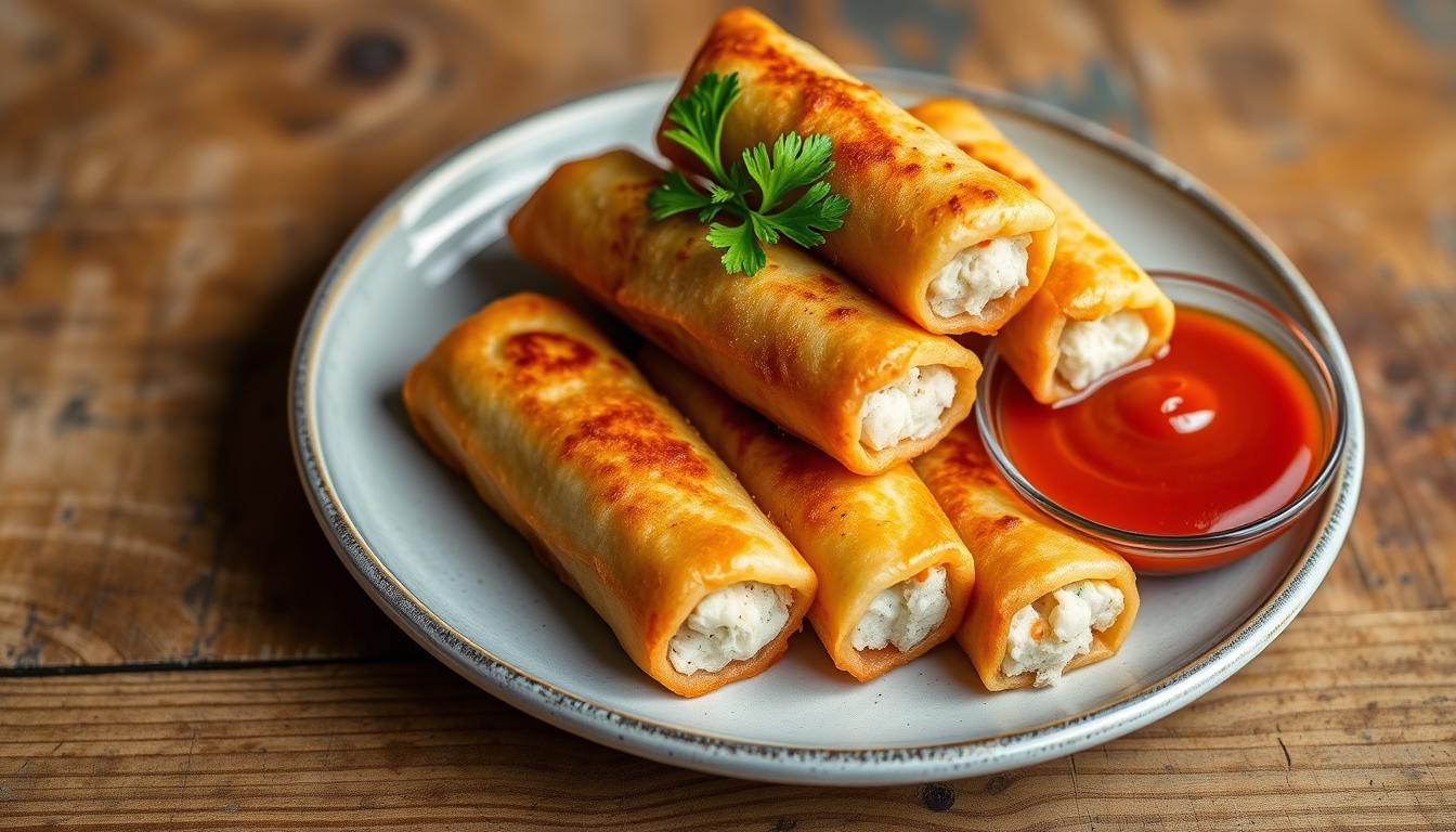 crab cake egg rolls