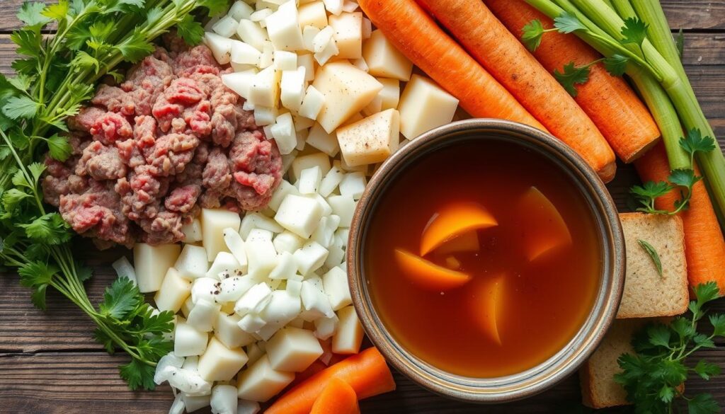 hamburger potato soup ingredients