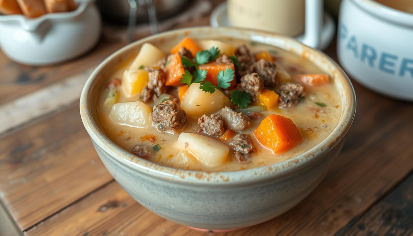 hamburger potato soup