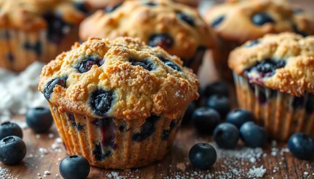 moist blueberry muffins