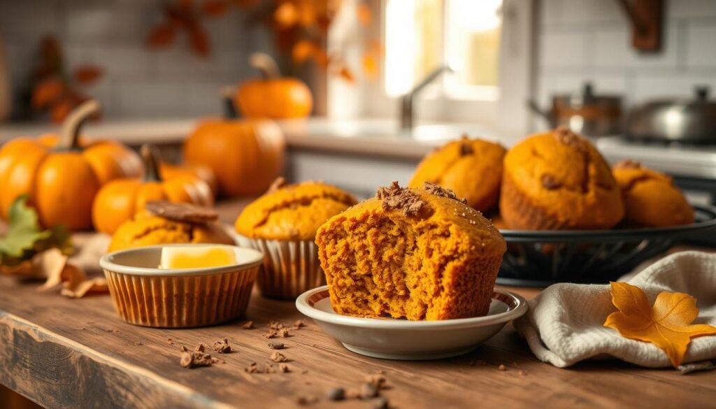 pumpkin banana muffins