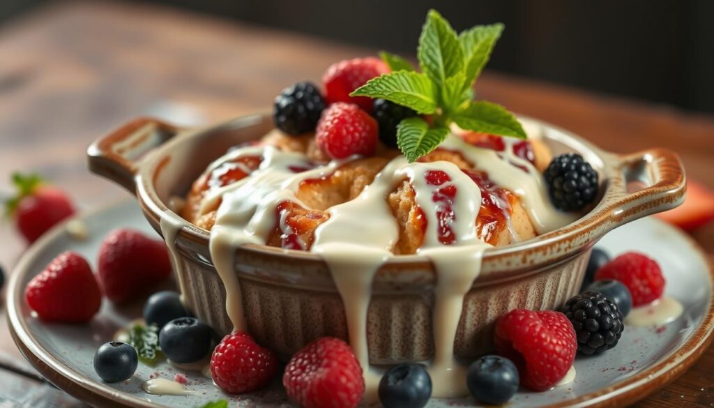 white chocolate bread pudding