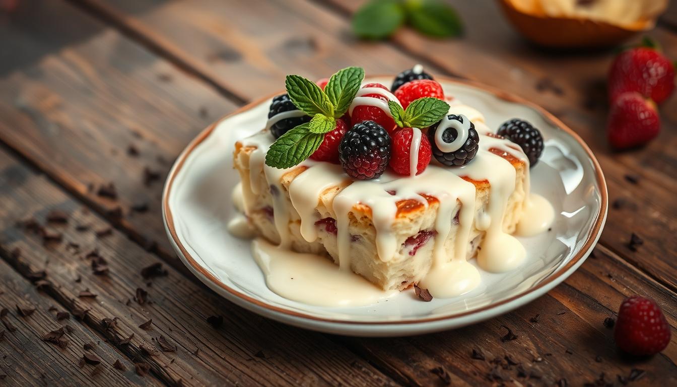 white chocolate bread pudding