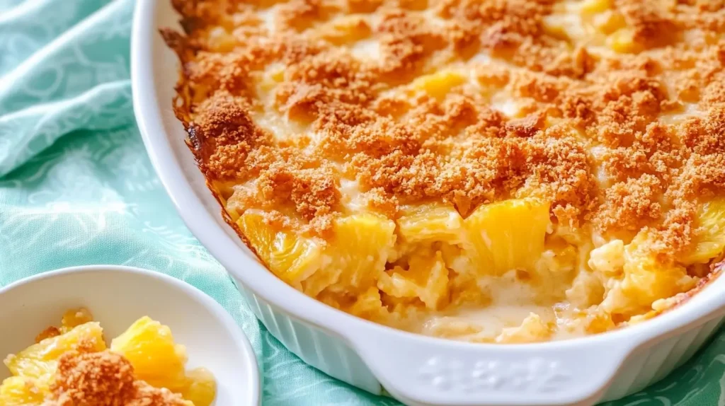 My Mom's Southern Pineapple Cheese Casserole Recipe