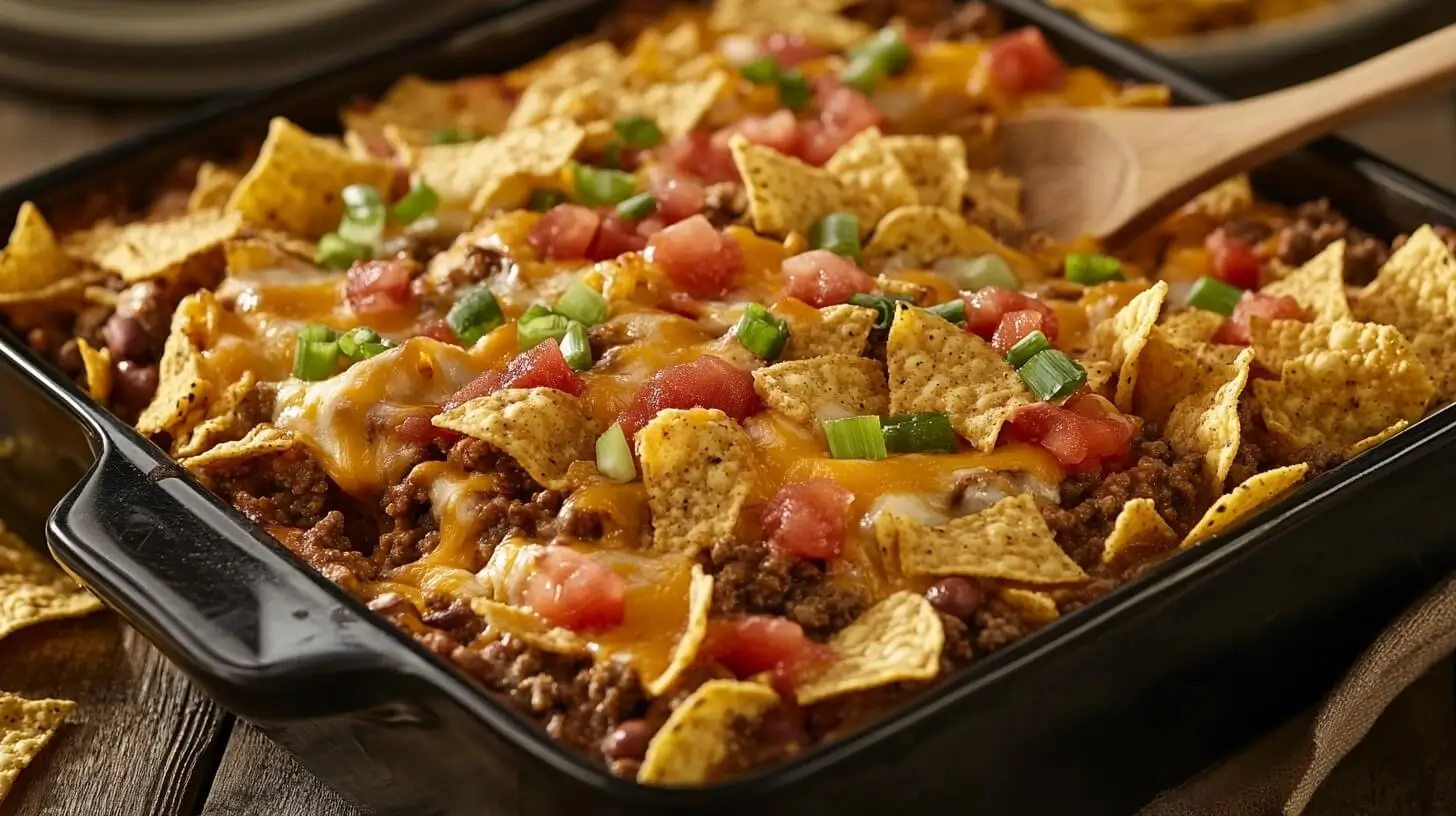 walking taco casserole