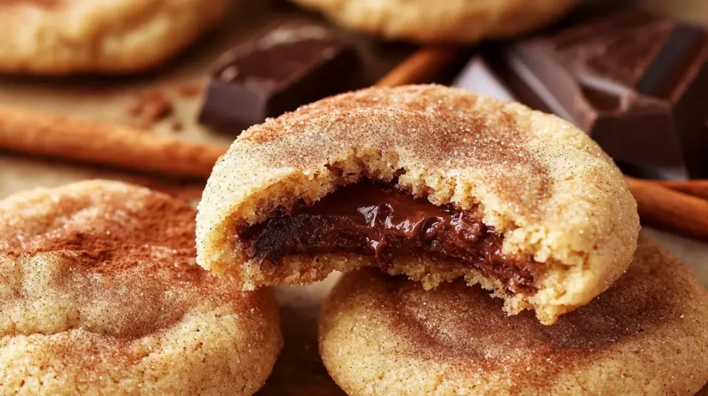 Churro Cookies (AKA Chocolate-Stuffed Snickerdoodles!)
