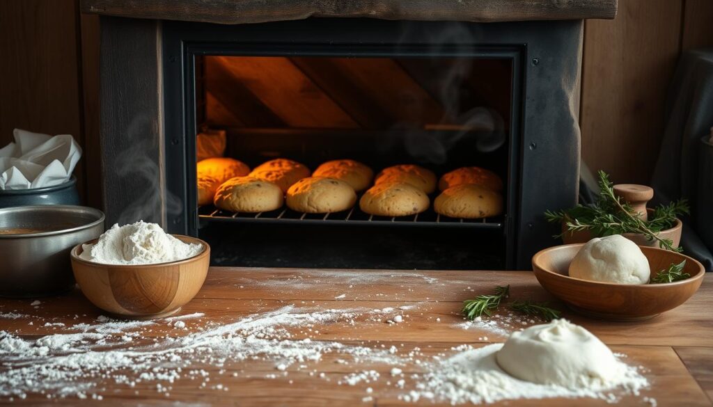 delicious bread baking