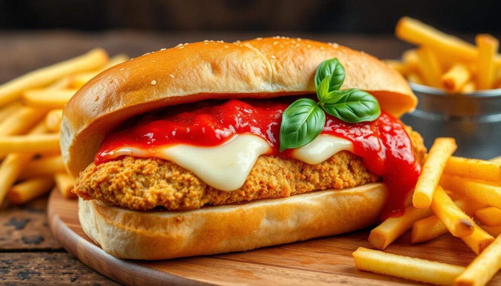 delicious chicken parm sandwich