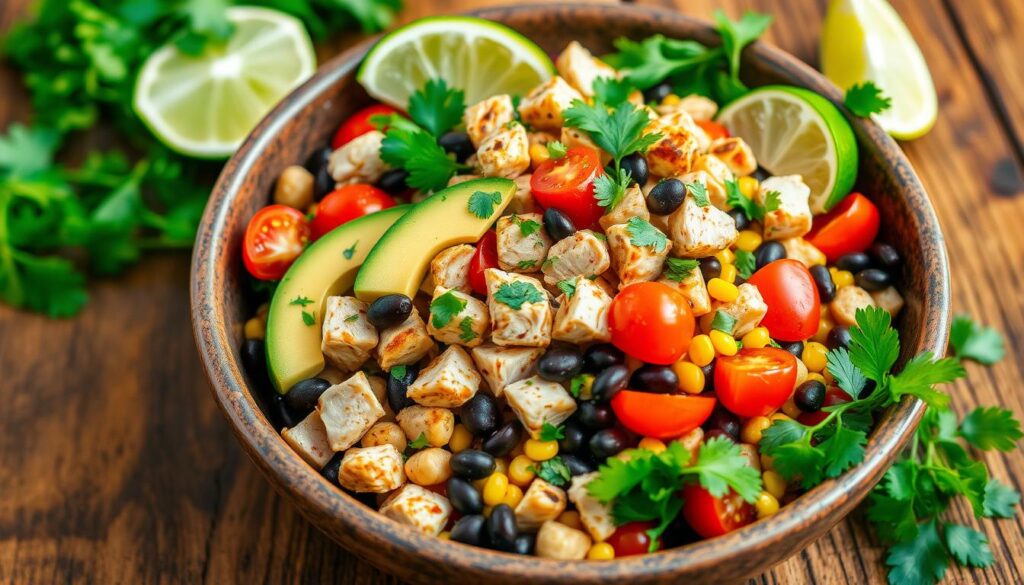 mexican chicken salad with avocado