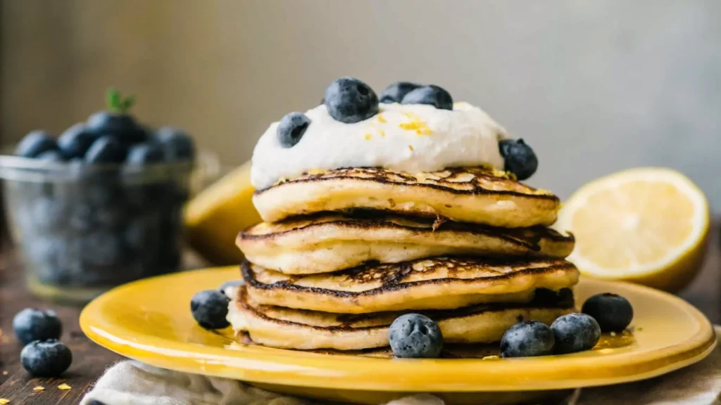 Lemon Blueberry Ricotta Pancakes