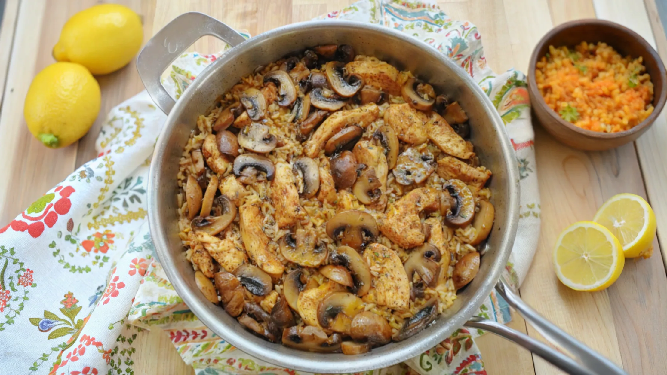 mushroom chicken and rice